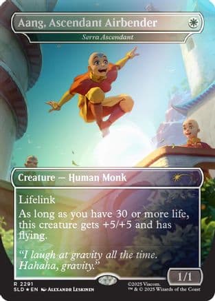 Aang, Ascendant Airbender - Serra Ascendant (Rainbow Foil) |  Foil (2291) [Secret Lair Drop Series]