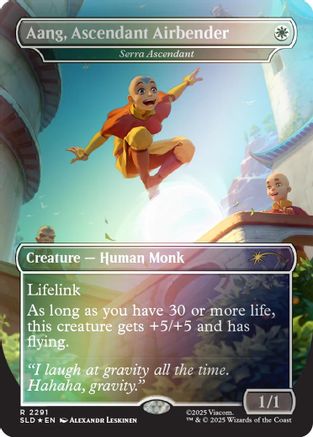 Aang, Ascendant Airbender - Serra Ascendant (Rainbow Foil) |  Foil (2291) [Secret Lair Drop Series]
