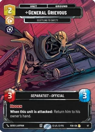 General Grievous - Scuttling to Safety (47) | Foil (47)  [Sector and Regional Promos Season 1]