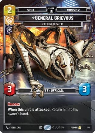 General Grievous - Scuttling to Safety (59) | Foil (59)  [Sector and Regional Promos Season 1]