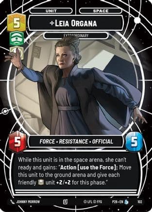 Leia Organa - Extraordinary | Foil (102)  [Sector and Regional Promos Season 1]