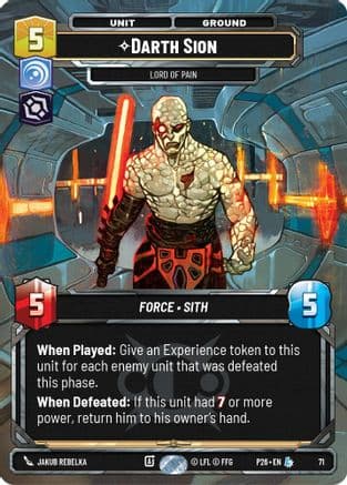 Darth Sion - Lord of Pain (71) | Foil (71)  [Sector and Regional Promos Season 1]