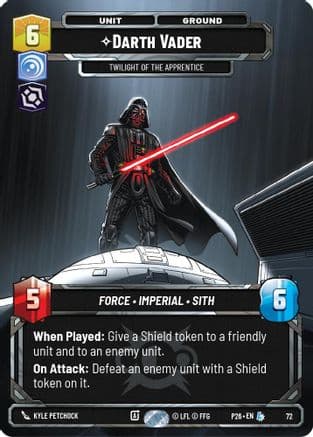 Darth Vader - Twilight of the Apprentice (72) | Foil (72)  [Sector and Regional Promos Season 1]