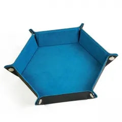 Folding Hexagonal Dice Tray | Blue