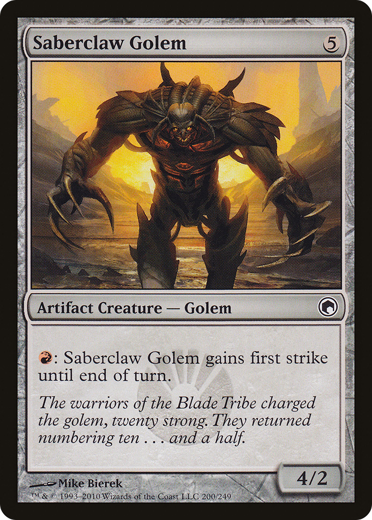 Saberclaw Golem [Scars of Mirrodin] Foil