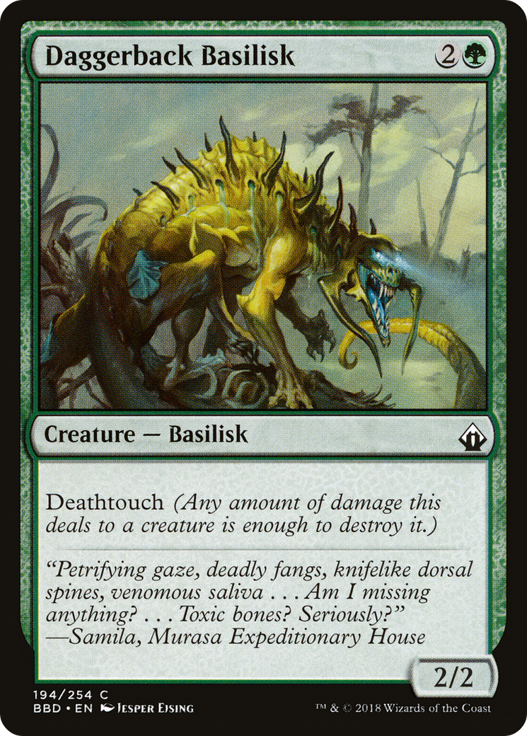 Daggerback Basilisk [Battlebond] Foil