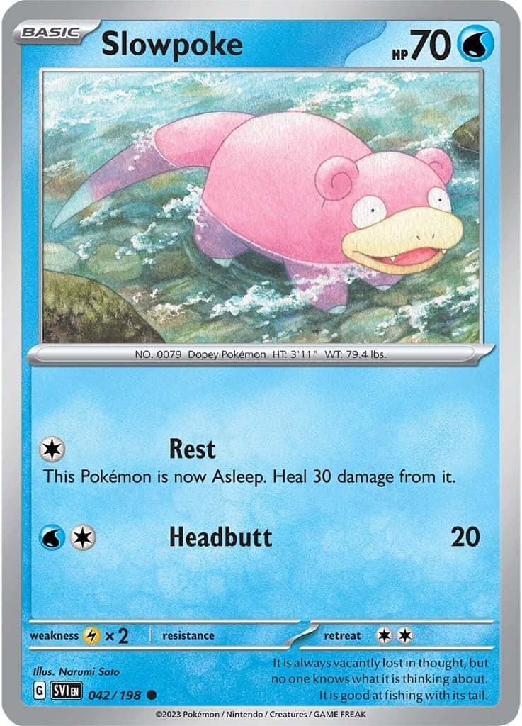 Slowpoke 042/198 - SV01 Scarlet & Violet Base Set Reverse Holofoil