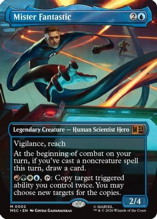 Mister Fantastic (Borderless) |  Foil (002) [Commander: Marvel Super Heroes]