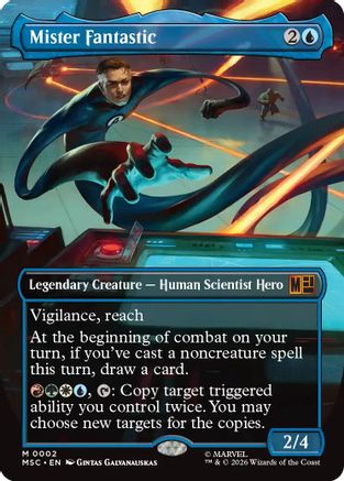 Mister Fantastic (Borderless) |  (002) [Commander: Marvel Super Heroes]