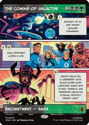 The Coming of Galactus (Borderless) |  Foil (307) [Marvel Super Heroes]