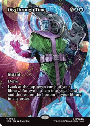 Dig Through Time (Borderless) |  Foil (054) [Marvel Universe Eternal-Legal]