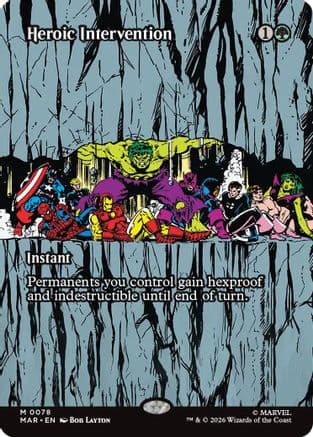 Heroic Intervention (0078) (Borderless) |  Foil (078) [Marvel Universe Eternal-Legal]