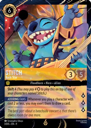 Stitch - Rock Star | Holofoil (3) [Disney Lorcana Promo Cards]