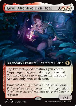Kirol, Attentive First-Year (Extended Art) |  Foil (374) [Lorwyn Eclipsed]