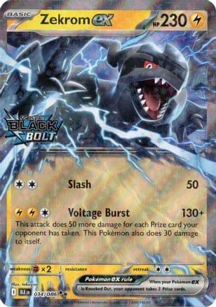 Zekrom ex (Black Bolt Stamped) 034- Miscellaneous Cards & Products Holofoil