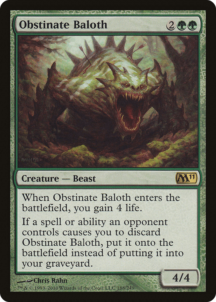 Obstinate Baloth [Magic 2011] Foil