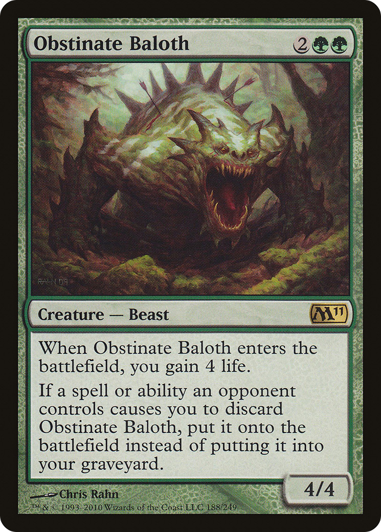 Obstinate Baloth [Magic 2011] Foil