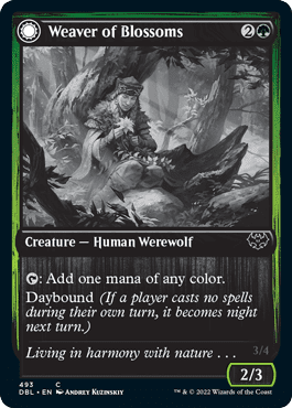 Weaver of Blossoms // Blossom-Clad Werewolf [Innistrad: Double Feature] Foil