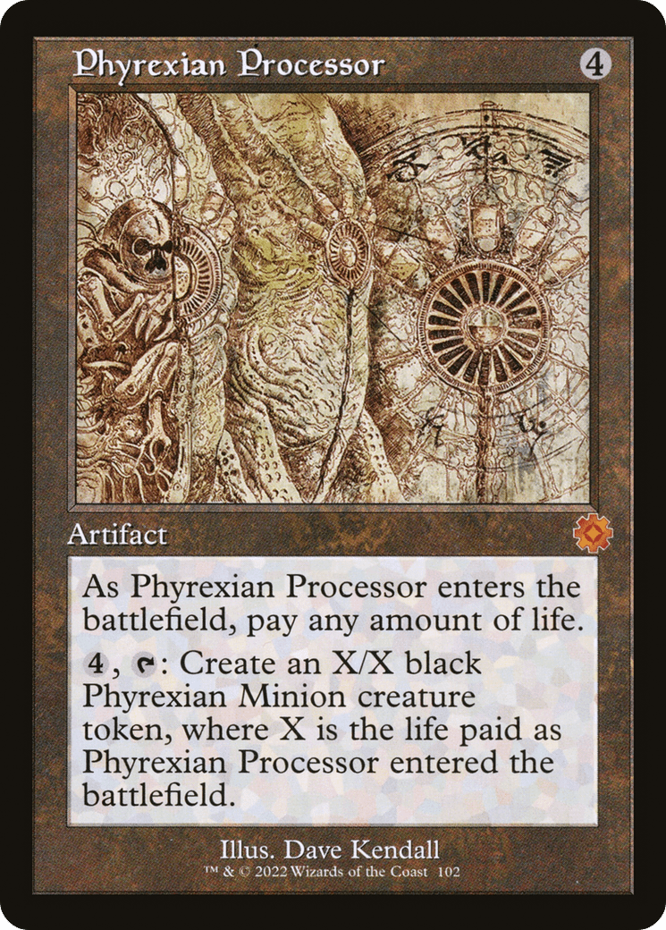 Phyrexian Processor (Retro Schematic) [The Brothers' War Retro Artifacts] Foil