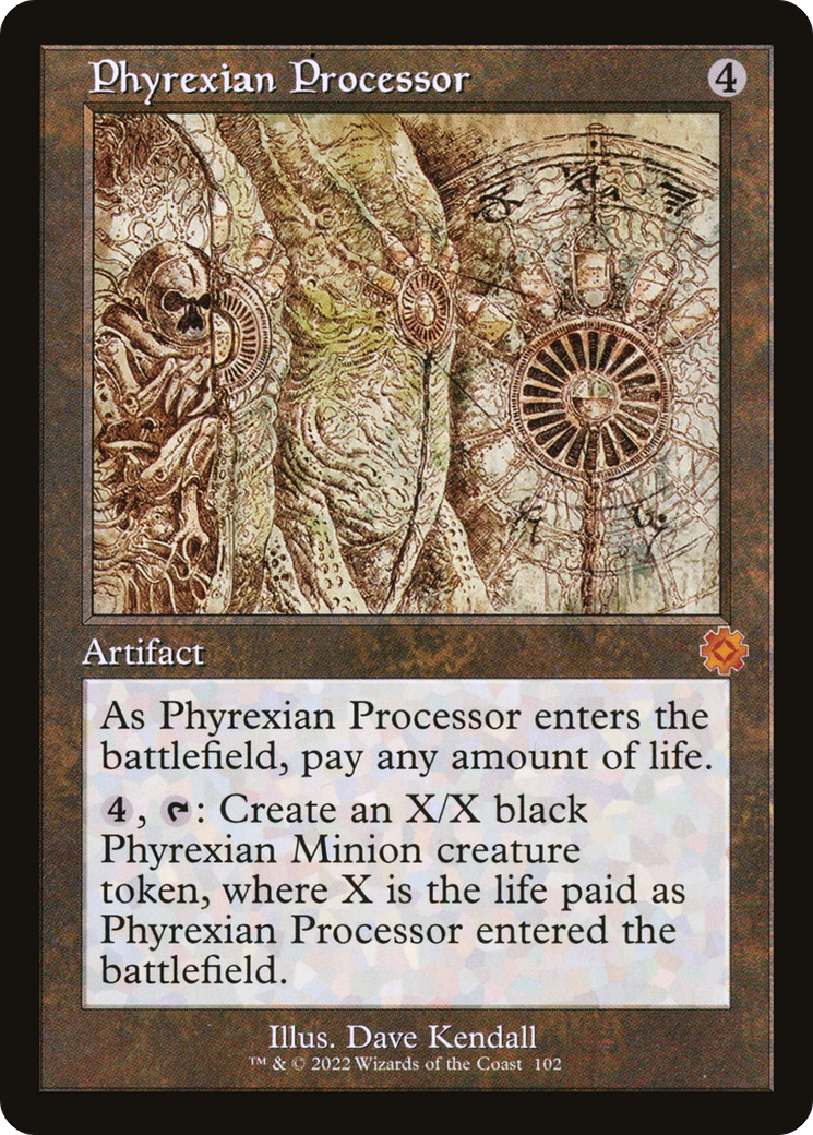 Phyrexian Processor (Retro Schematic) [The Brothers' War Retro Artifacts] Foil