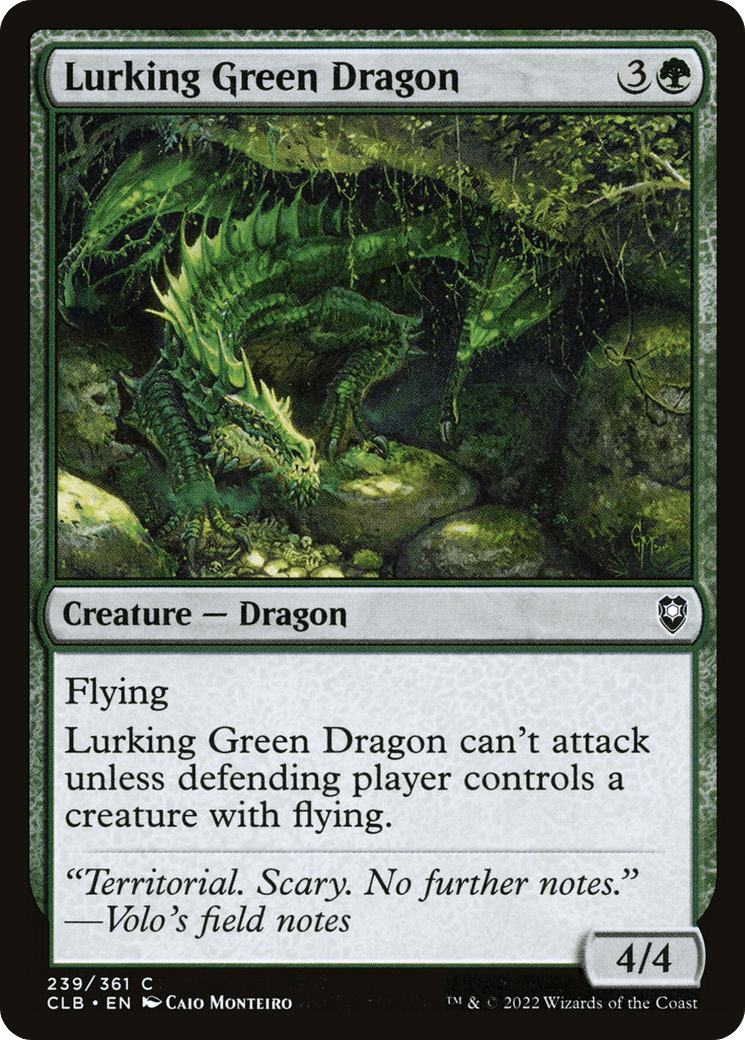 Lurking Green Dragon [Commander Legends: Battle for Baldur's Gate] Foil