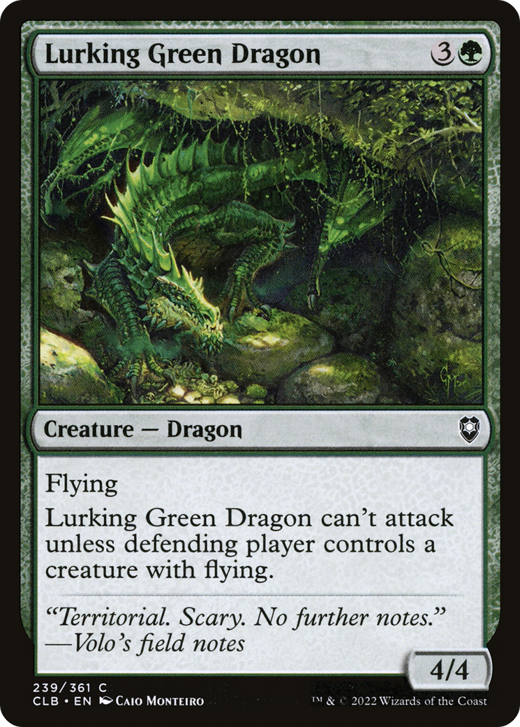 Lurking Green Dragon [Commander Legends: Battle for Baldur's Gate] Foil