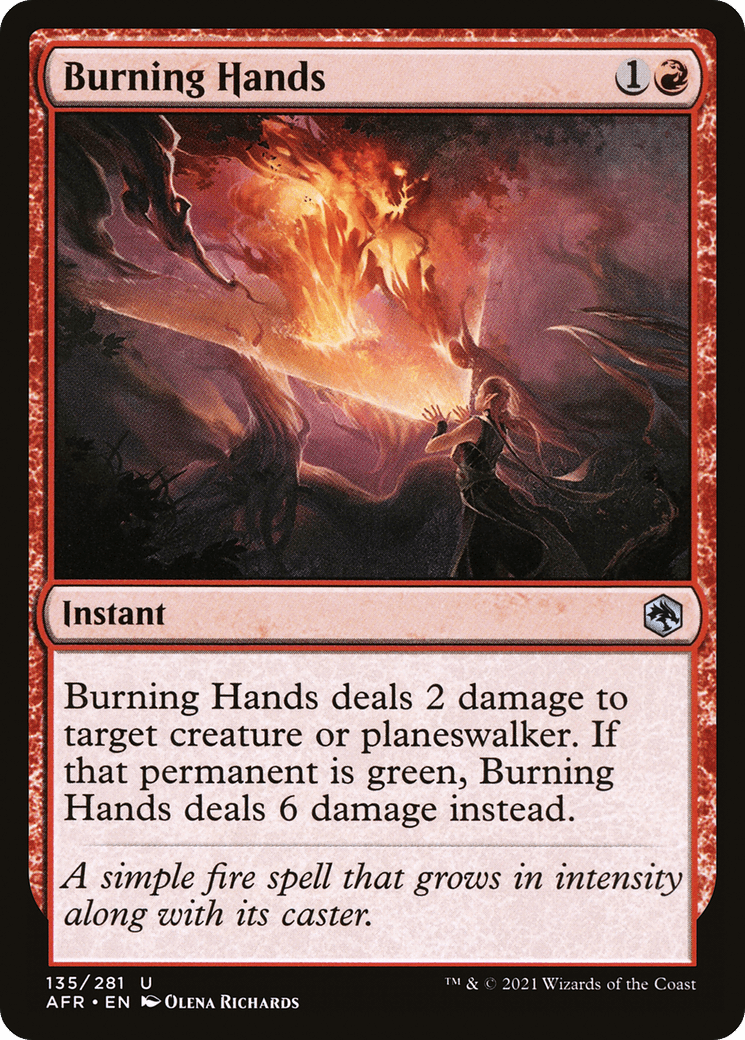 Burning Hands [Dungeons & Dragons: Adventures in the Forgotten Realms]