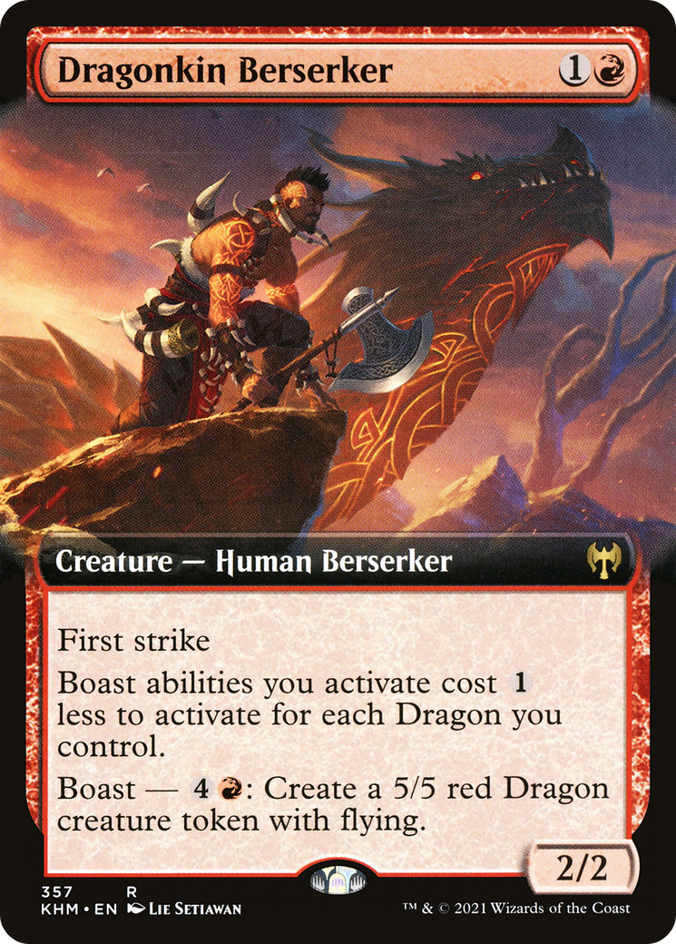 Dragonkin Berserker (Extended Art) [Kaldheim] Foil