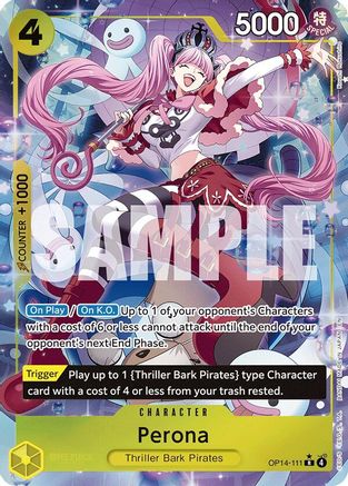 Perona - OP14-111 (Alternate Art) (OP14-111) - The Azure Sea's Seven Foil
