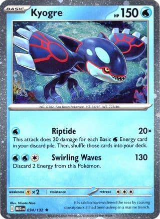 Kyogre (Cosmos Holo) 034- Miscellaneous Cards & Products Holofoil