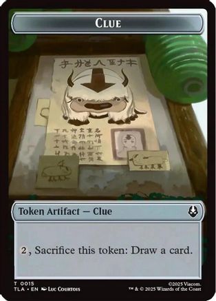 Clue (0015) // spirit (003) Double-Sided Token |  Foil (15 // 3) [Avatar: The Last Airbender]