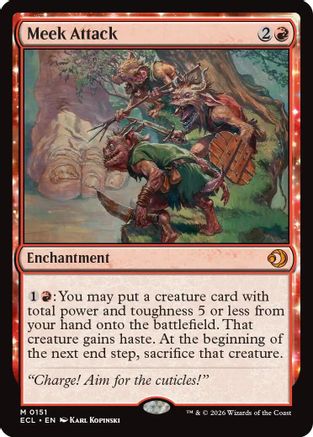 Meek Attack |  Foil (151) [Lorwyn Eclipsed]
