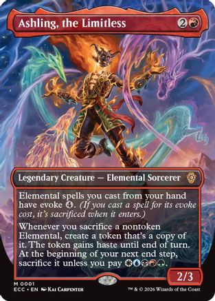 Ashling, the Limitless (Borderless) |  Foil (001) [Commander: Lorwyn Eclipsed]