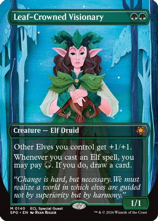 Leaf-Crowned Visionary (Borderless) |  Foil (140) [Special Guests]