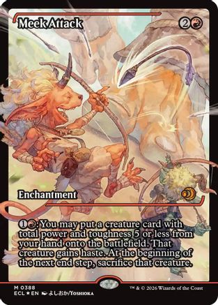 Meek Attack (388) (Showcase) |  Foil (388) [Lorwyn Eclipsed]