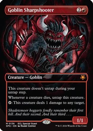 Goblin Sharpshooter (Borderless) |  Foil (136) [Special Guests]