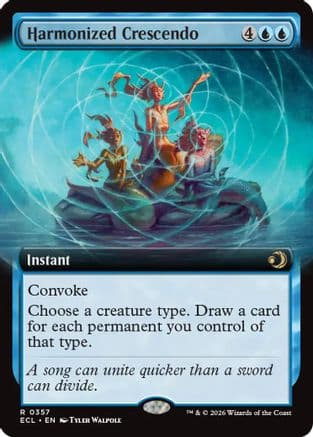 Harmonized Crescendo (Extended Art) |  Foil (357) [Lorwyn Eclipsed]