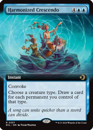 Harmonized Crescendo (Extended Art) |  Foil (357) [Lorwyn Eclipsed]