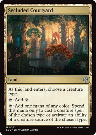 Secluded Courtyard |  (062) [Commander: Lorwyn Eclipsed]