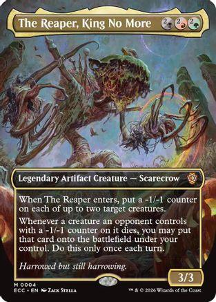 The Reaper, King No More (Borderless) |  Foil (004) [Commander: Lorwyn Eclipsed]