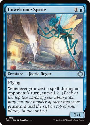 Unwelcome Sprite |  Foil (081) [Lorwyn Eclipsed]