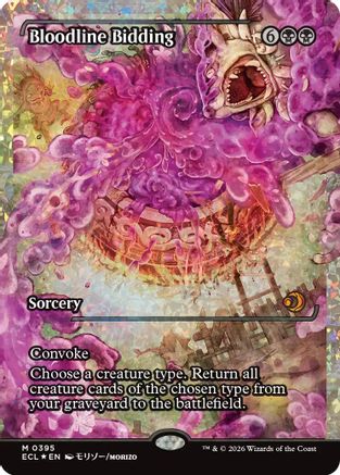 Bloodline Bidding (Showcase) (Fracture Foil) |  Foil (395) [Lorwyn Eclipsed]