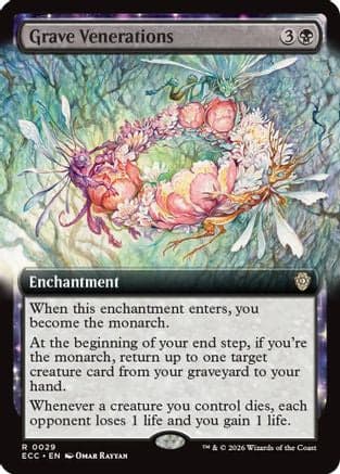 Grave Venerations (Extended Art) |  (029) [Commander: Lorwyn Eclipsed]