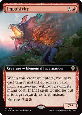 Impulsivity (Extended Art) |  (033) [Commander: Lorwyn Eclipsed]