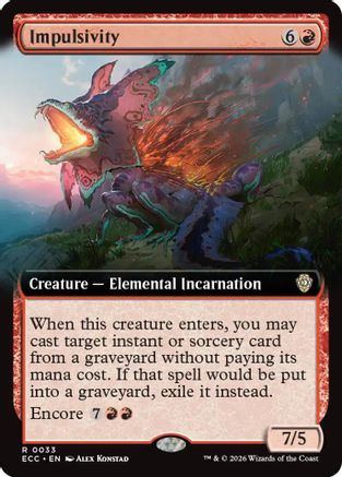 Impulsivity (Extended Art) |  (033) [Commander: Lorwyn Eclipsed]