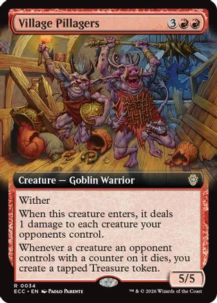 Village Pillagers (Extended Art) |  (034) [Commander: Lorwyn Eclipsed]