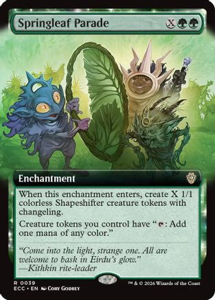Springleaf Parade (Extended Art) |  Foil (039) [Commander: Lorwyn Eclipsed]