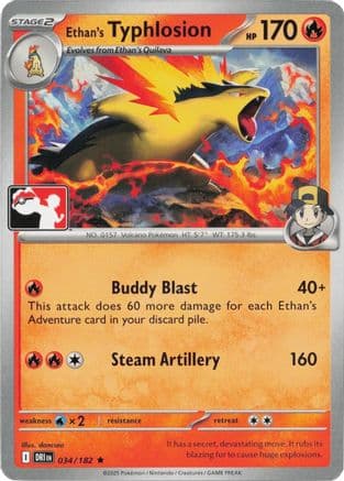 Ethan's Typhlosion 034/182 - Prize Pack Series Cards