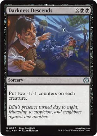 Darkness Descends |  Foil (097) [Lorwyn Eclipsed]