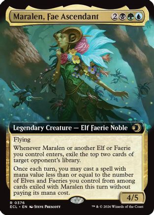 Maralen, Fae Ascendant (Extended Art) |  Foil (376) [Lorwyn Eclipsed]